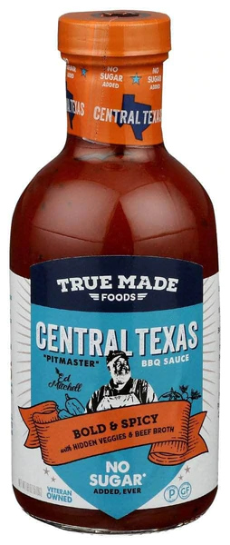 TRUE FOODS BBQ Central Texas No Sugar Sauce, 18 oz
 | Pack of 6