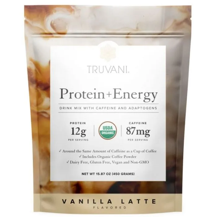 Truvani Protein + Energy Vanilla Latte Powder, 17.46 oz