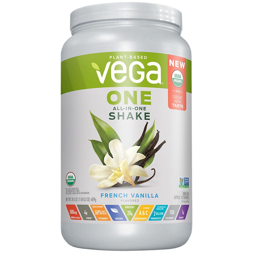 Vega One Organic anic All-In-One Shake French Vanilla, 24.3 oz