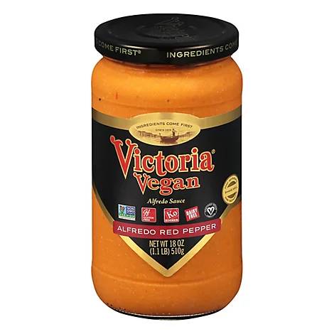 Victoria Vegan Alfredo Sauce Roasted Pepper 18 Oz
 | Pack of 6