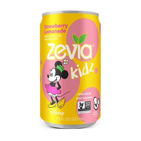 Zevia - Kidz Strawberry Lemonade Zero Calorie Soda - 6 Cans | Pack of 4